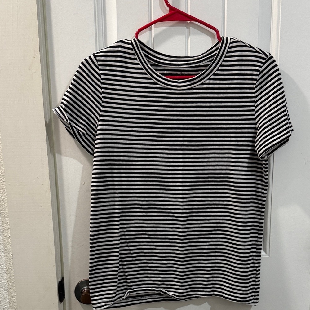 Classic Black and White Striped Shirt